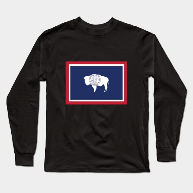 Wyoming Long Sleeve T-Shirt by Wickedcartoons